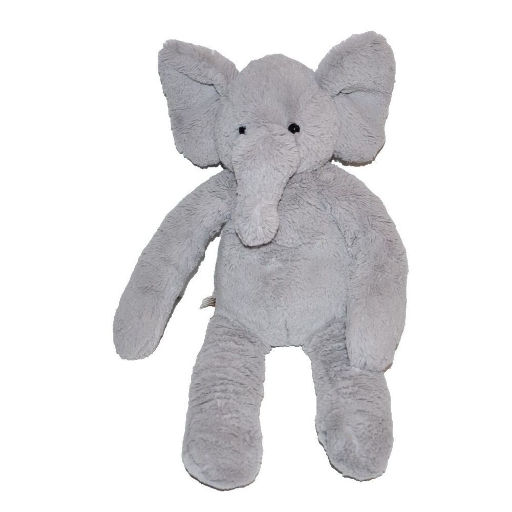 Pottery‎ Barn Kids Retired Gray Elephant Plush Stuffed Animal 17" Long Soft HTF